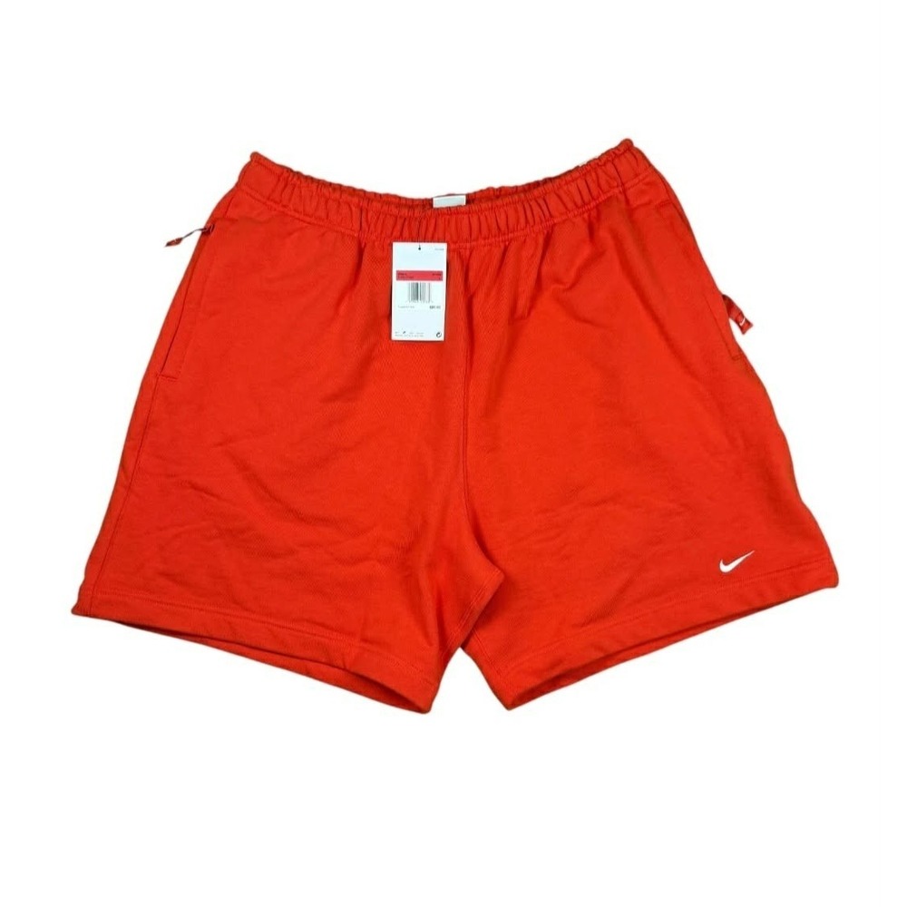 Nike Sportswear‎ Solo Swoosh French Terry Shorts Orange Men's Large DX0817-633
